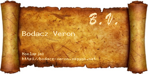 Bodacz Veron névjegykártya